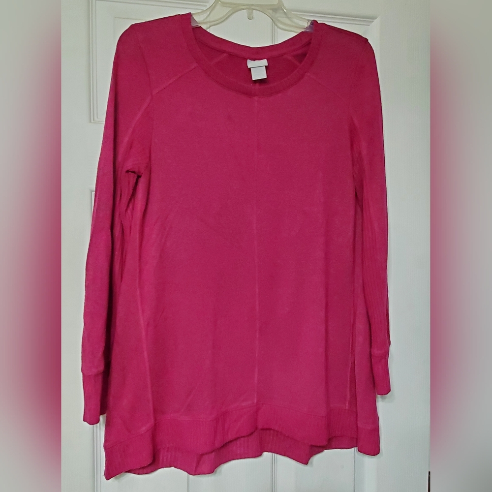 Chico's Magenta Long Sleeve Top